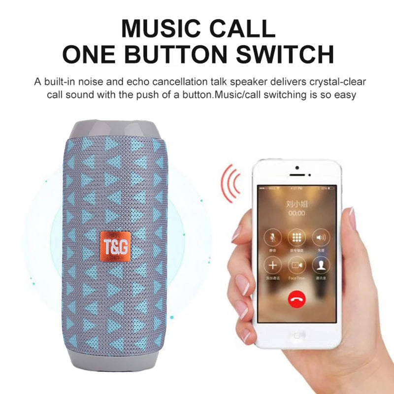Portable Speaker Wireless Bluetooth-compatible Subwoofer Outdoor Waterproof Loudspeaker Stereo Surround Support FM RadioTF