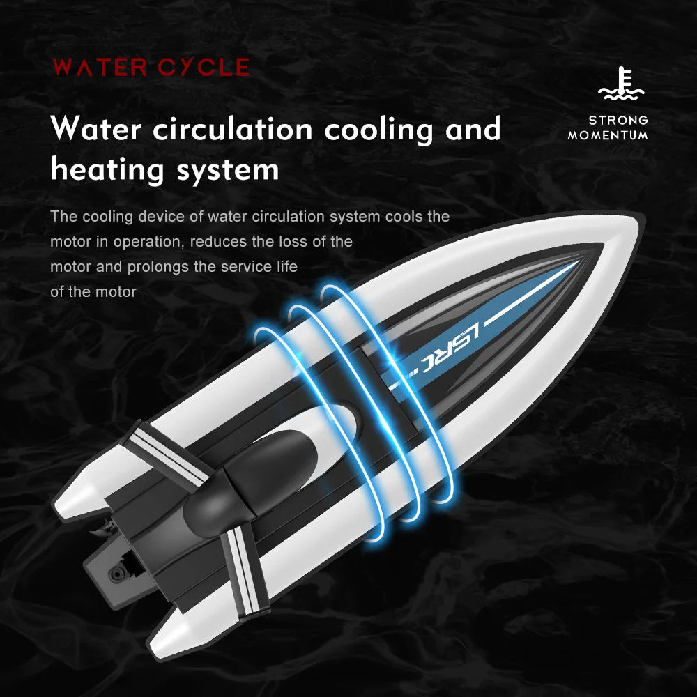 2.4G LSRC-B8 RC High Speed Racing Boat Waterproof Rechargeable Model Electric Radio Remote Control Speedboat Toys for boys 14Y+