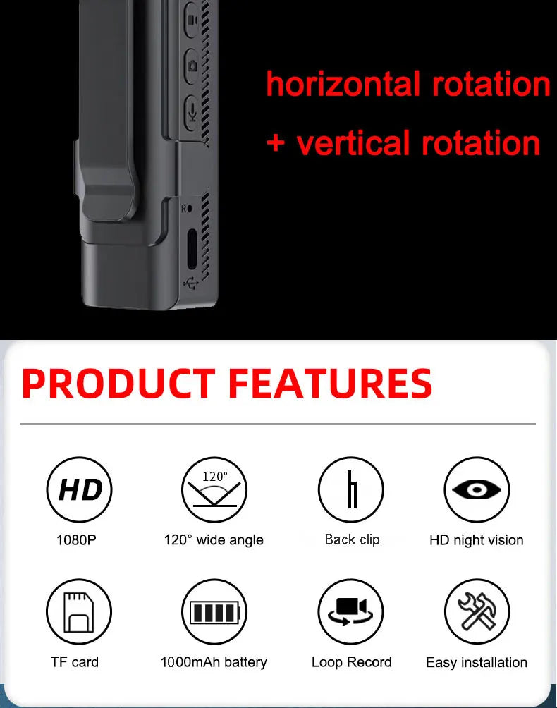 2024 NEW WIth Wifi Hotspot Mini Camera 1080P Portable Digital Video Recorder Body Camera Night Vision DVR Miniature Camcorder