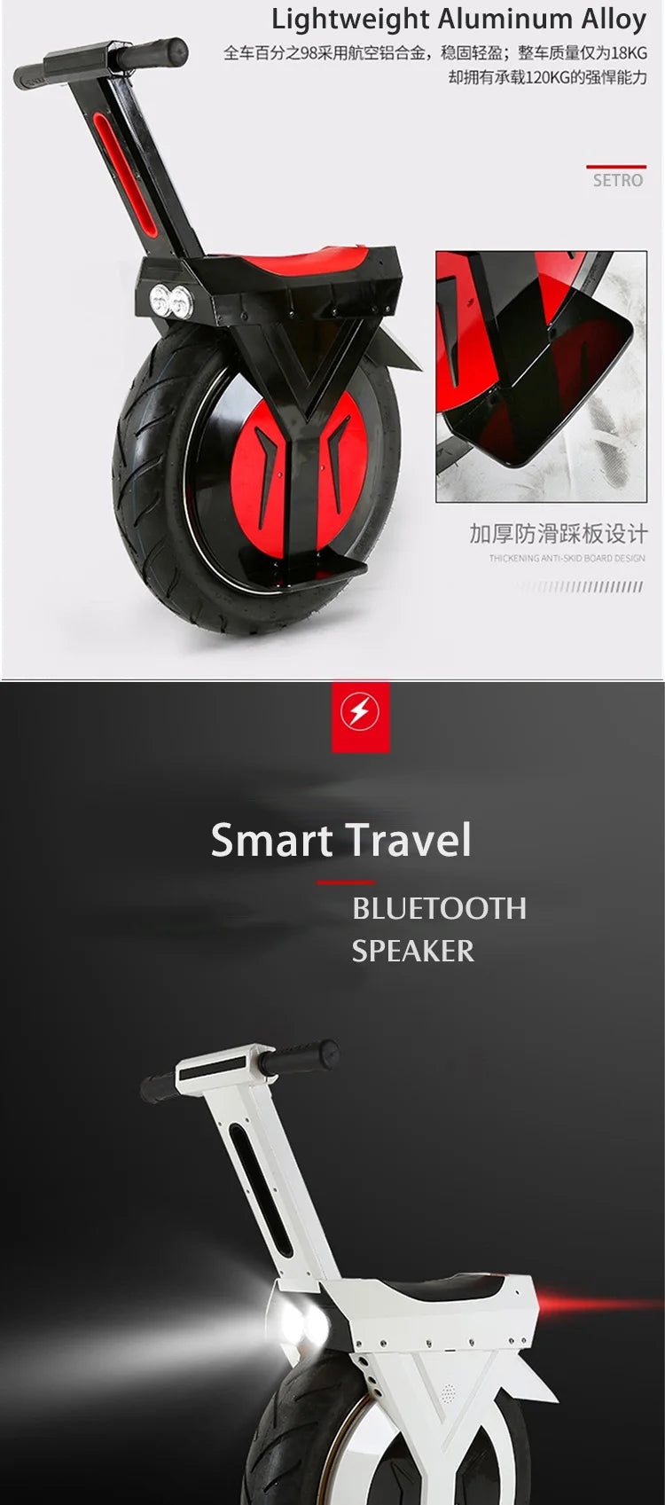 Electric Unicycle 60V 500W 17-Inch Tire, 4-12Ah Battery, 25KMH Speed, 28-96KM Range E Single-Wheel Scooter Electric Monowheel