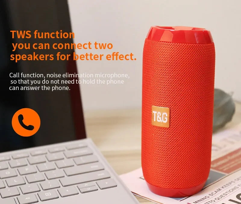 Portable Speaker Wireless Bluetooth-compatible Subwoofer Outdoor Waterproof Loudspeaker Stereo Surround Support FM RadioTF