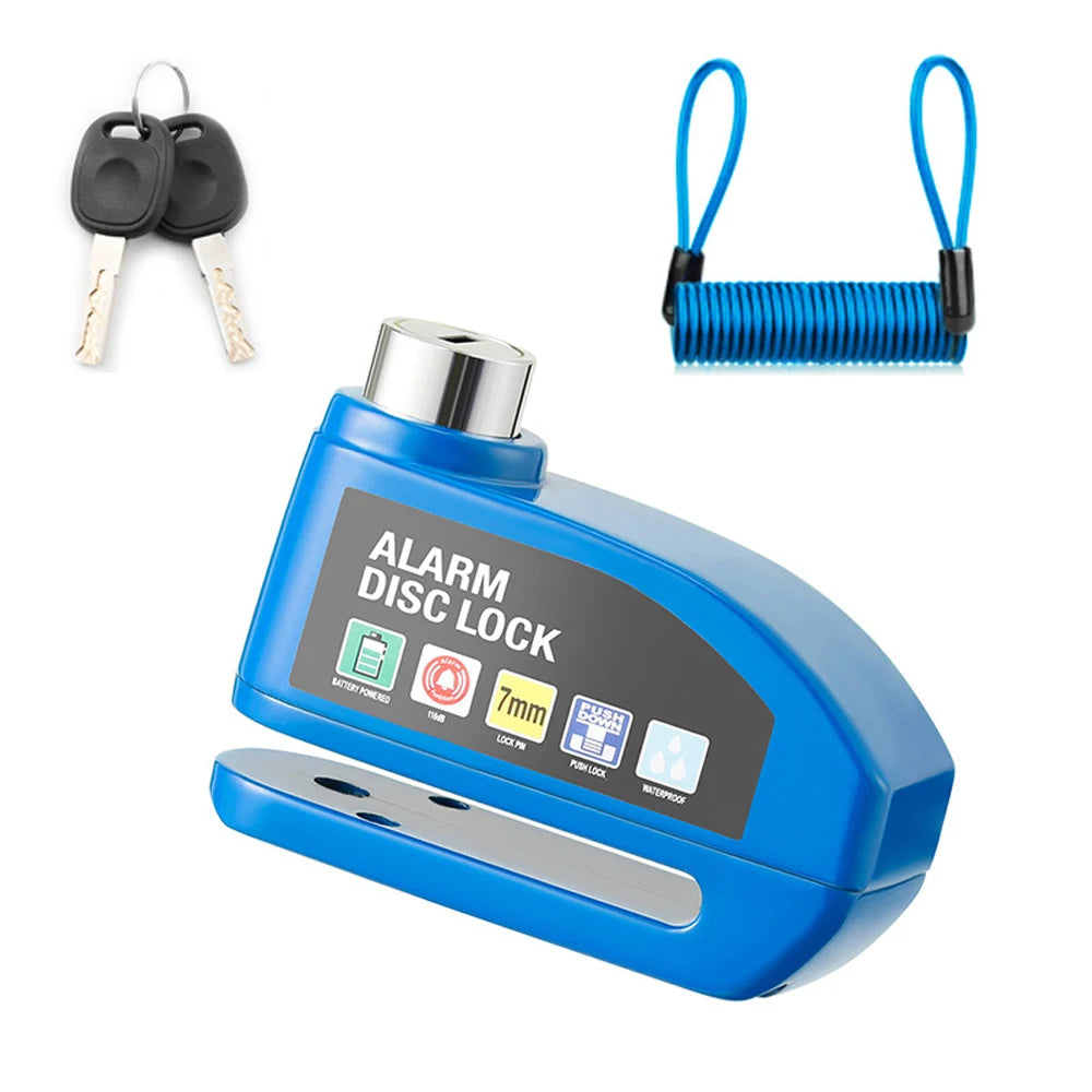 Motorcycle Alarm Disc Brake Lock Security Moto Wheel Disk Padlock Waterproof 120dB Loud Anti Theft Alarma Motorcycle Disc Lock