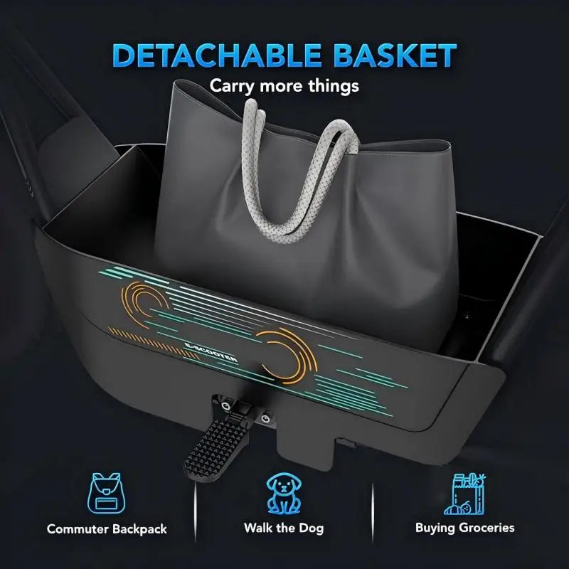 Peak 560W Electric Scooter with Seat, 16 Inch Fat Tire Electric Scooter for Adults&Teens, E Scooter for Basket Commuting
