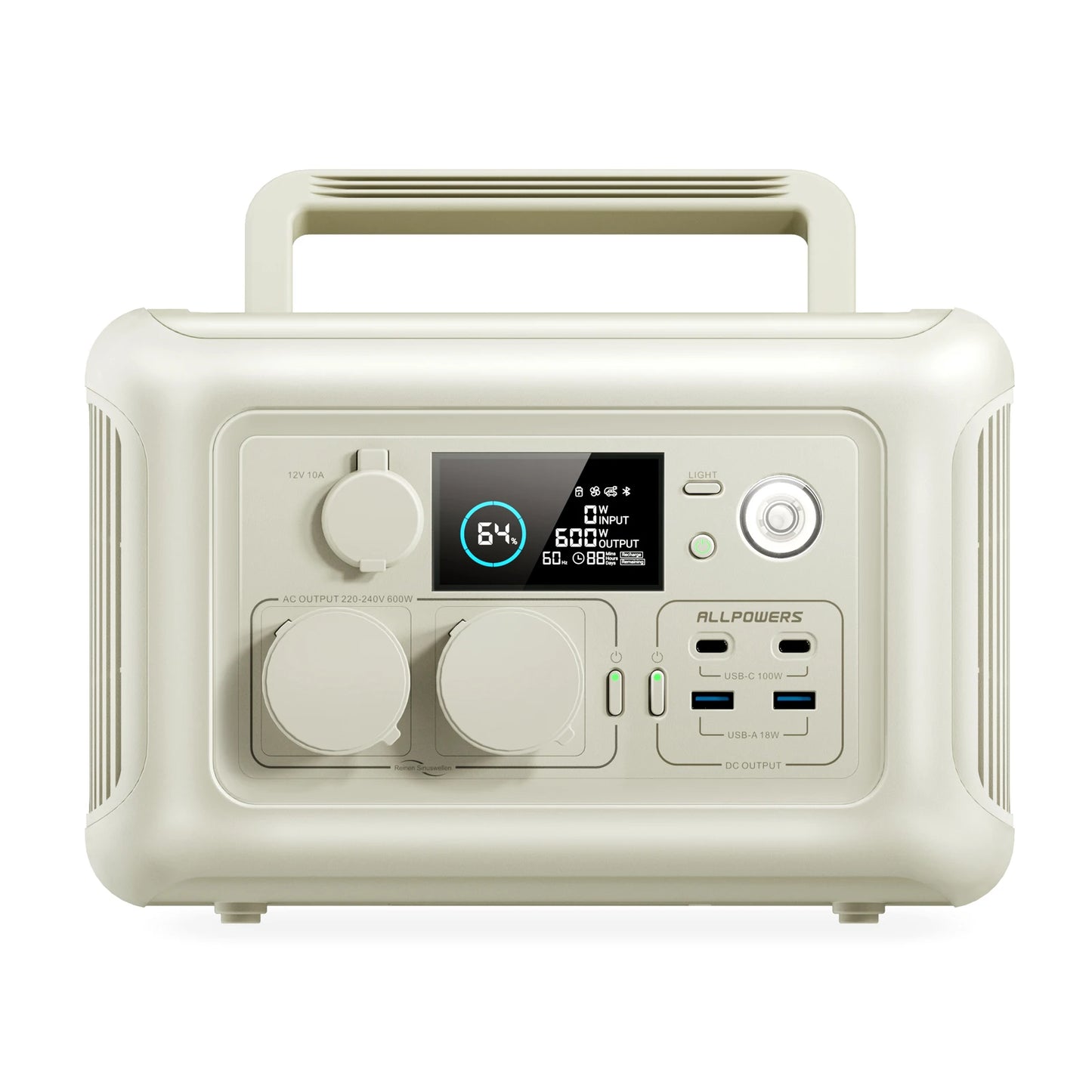 ALLPOWERS Portable Power Station with Portable Solar Panel(Included),Pure Sine Wave 299Wh Outdoor Solar Generator Camping UPS