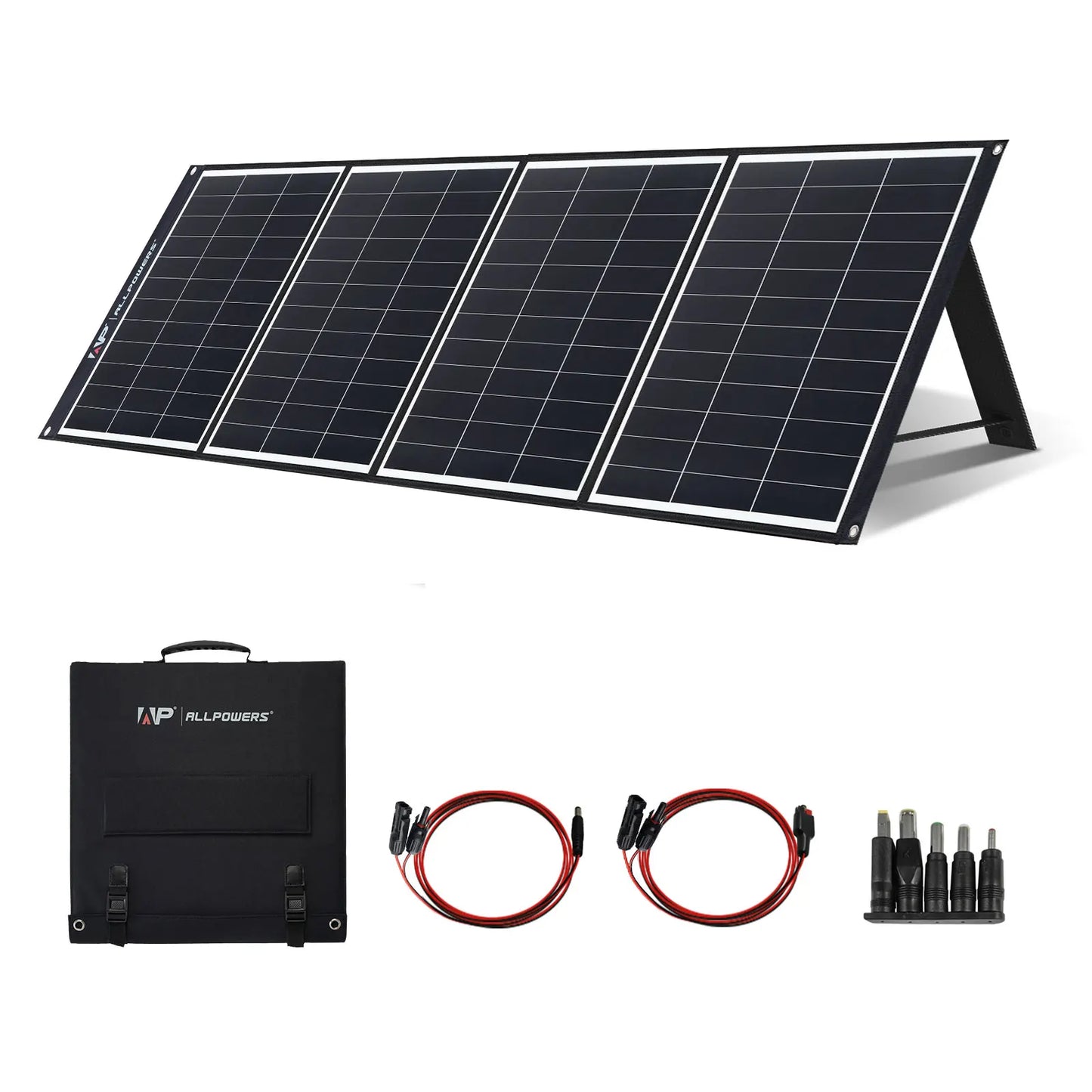 ALLPOWERS Portable Power Station with Portable Solar Panel(Included),Pure Sine Wave 299Wh Outdoor Solar Generator Camping UPS