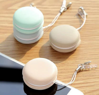 Macaron Shape Screen Cleaner Glasses Cleaning Cloth Keychain Portable Glasses Lens Wipes Phone Leaning Wipes Mini Candy Color