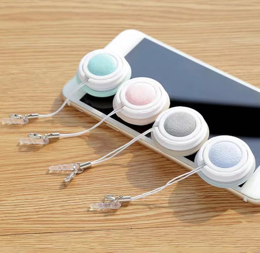 Macaron Shape Screen Cleaner Glasses Cleaning Cloth Keychain Portable Glasses Lens Wipes Phone Leaning Wipes Mini Candy Color