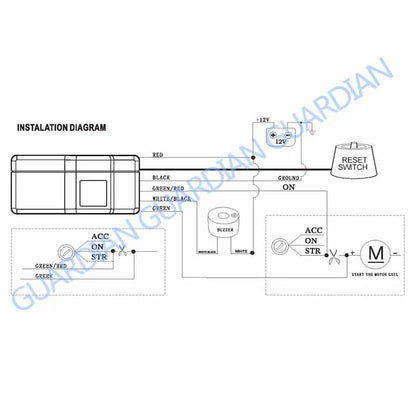 2.4GHz RFID Immobilizer Wireless Engine Automatic Lock Car Alarm System Anti-Hijacking Circuit Cut Off Device Smart Key