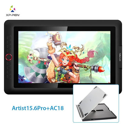 XPPen Artist 15.6 Pro Graphic Tablet Digital Drawing Monitor 8192 Levels Wheel 60 Tilt 120%sRGB Pen Display Support Windows Mac