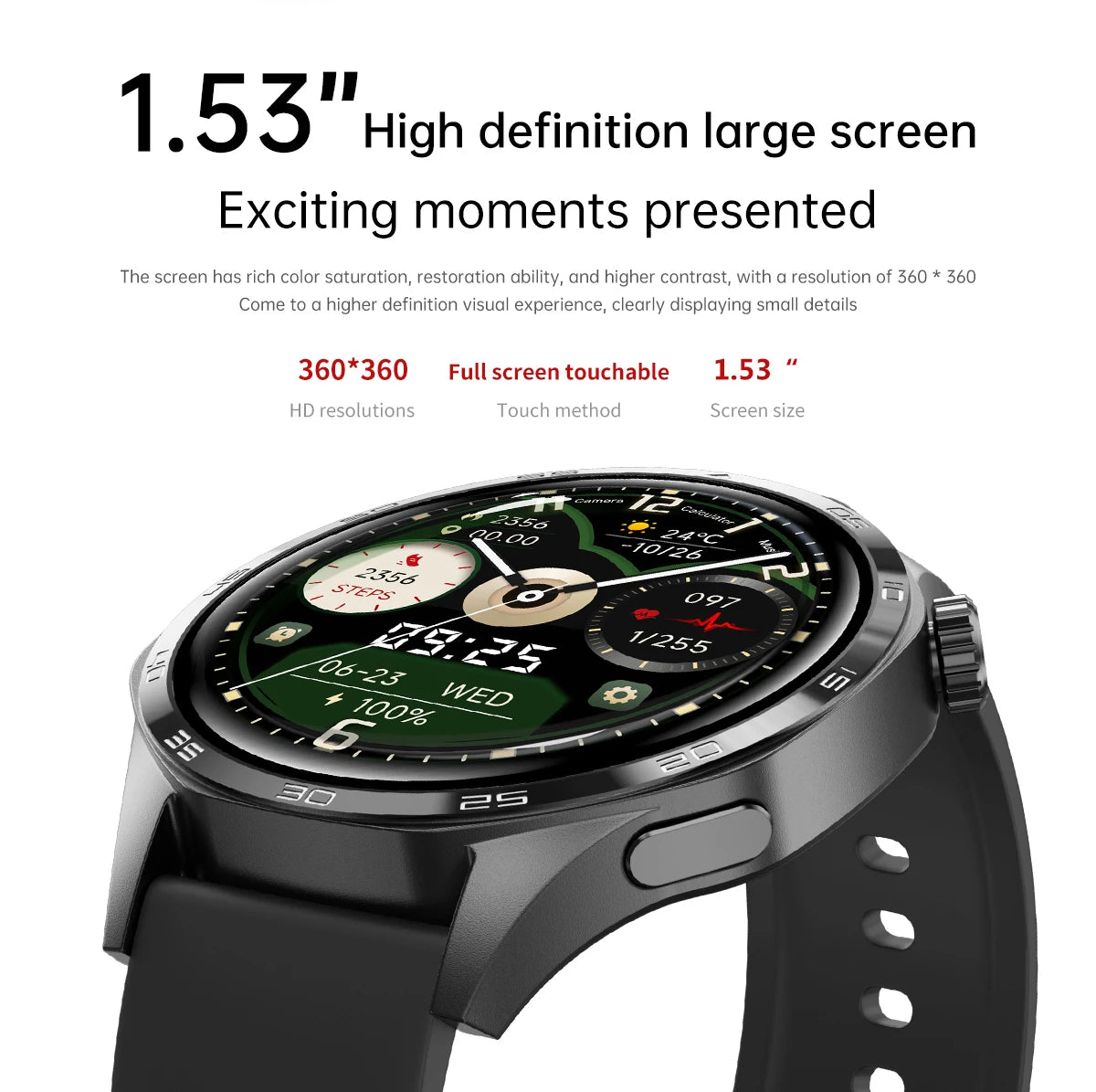 GT5 PRO Smart Watch Men Watch 5 Pro AMOLED HD Screen Bluetooth Call GPS Trajectory NFC Heart Rate Compass SmartWatches 2024 New