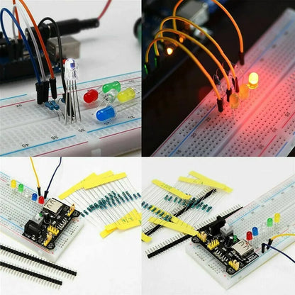 DIY Project Starter Kit For Arduino UNO R3 Kit Electronic DIY Kit Electronic Component Set With Box 830 Tie-points Breadboard