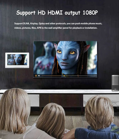 Smart Audio System Home Theater Sound Amplifier Wall Android WiFi Bluetooth Amp with 6 inch Stereo Ceiling Speaker Diy Kit Hotel