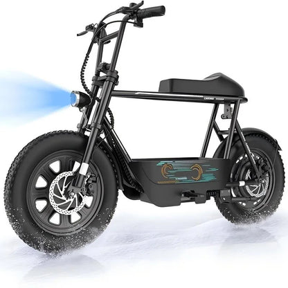 Peak 560W Electric Scooter with Seat, 16 Inch Fat Tire Electric Scooter for Adults&Teens, E Scooter for Basket Commuting