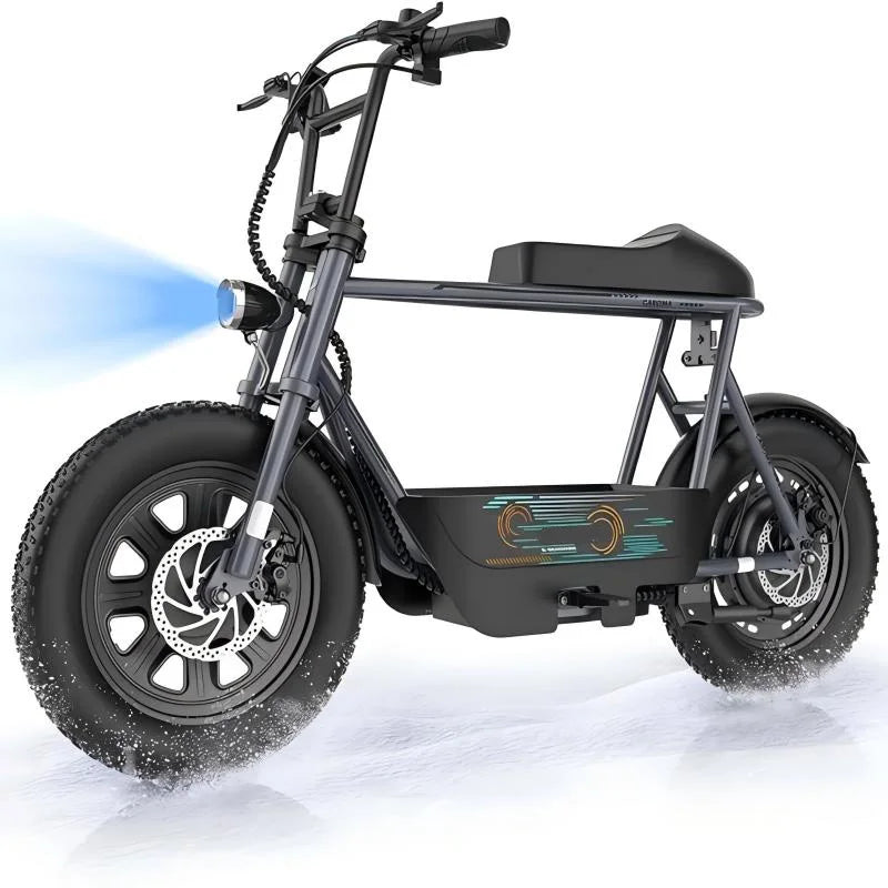 Peak 560W Electric Scooter with Seat, 16 Inch Fat Tire Electric Scooter for Adults&Teens, E Scooter for Basket Commuting