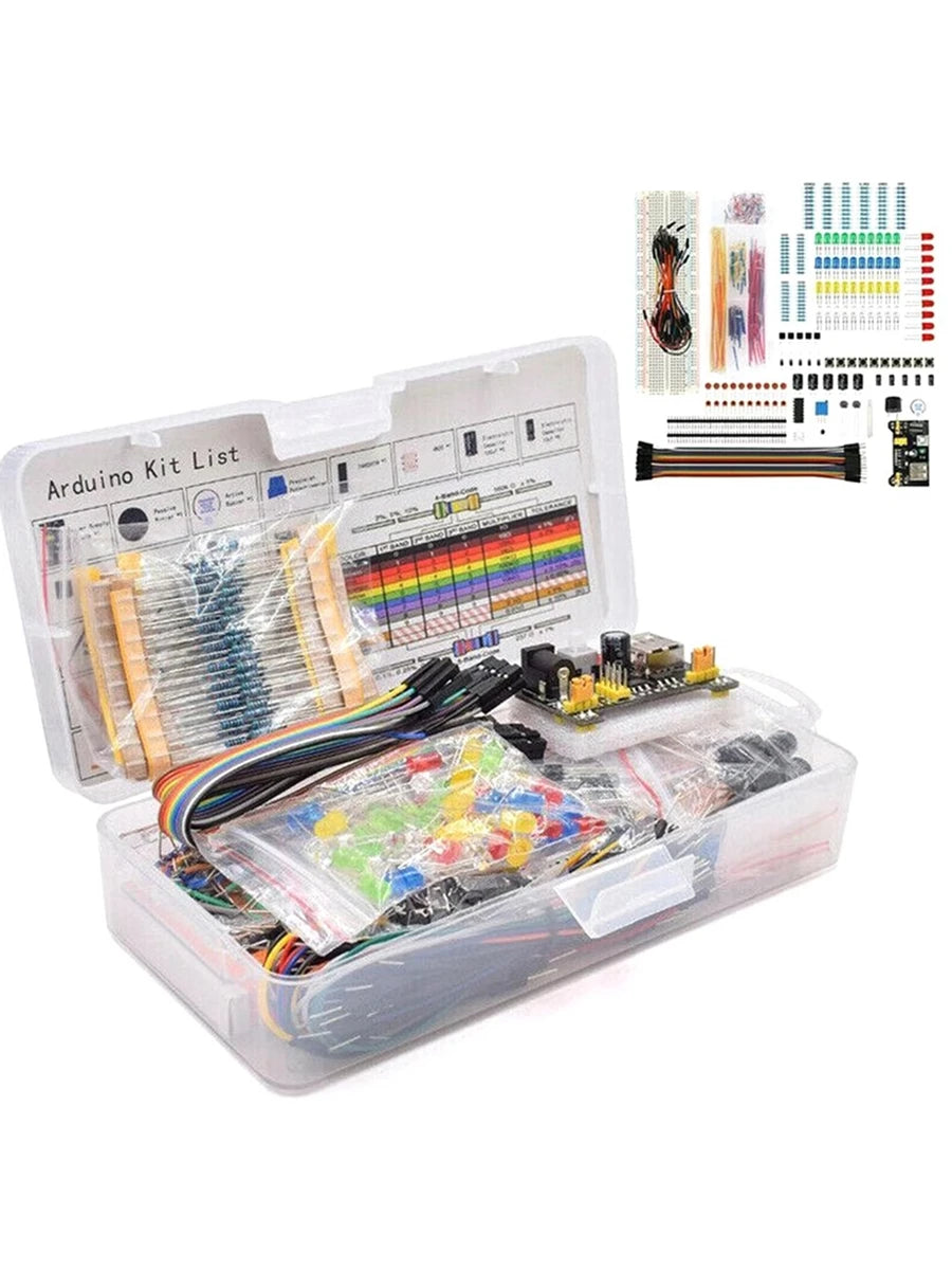 DIY Project Starter Kit For Arduino UNO R3 Kit Electronic DIY Kit Electronic Component Set With Box 830 Tie-points Breadboard