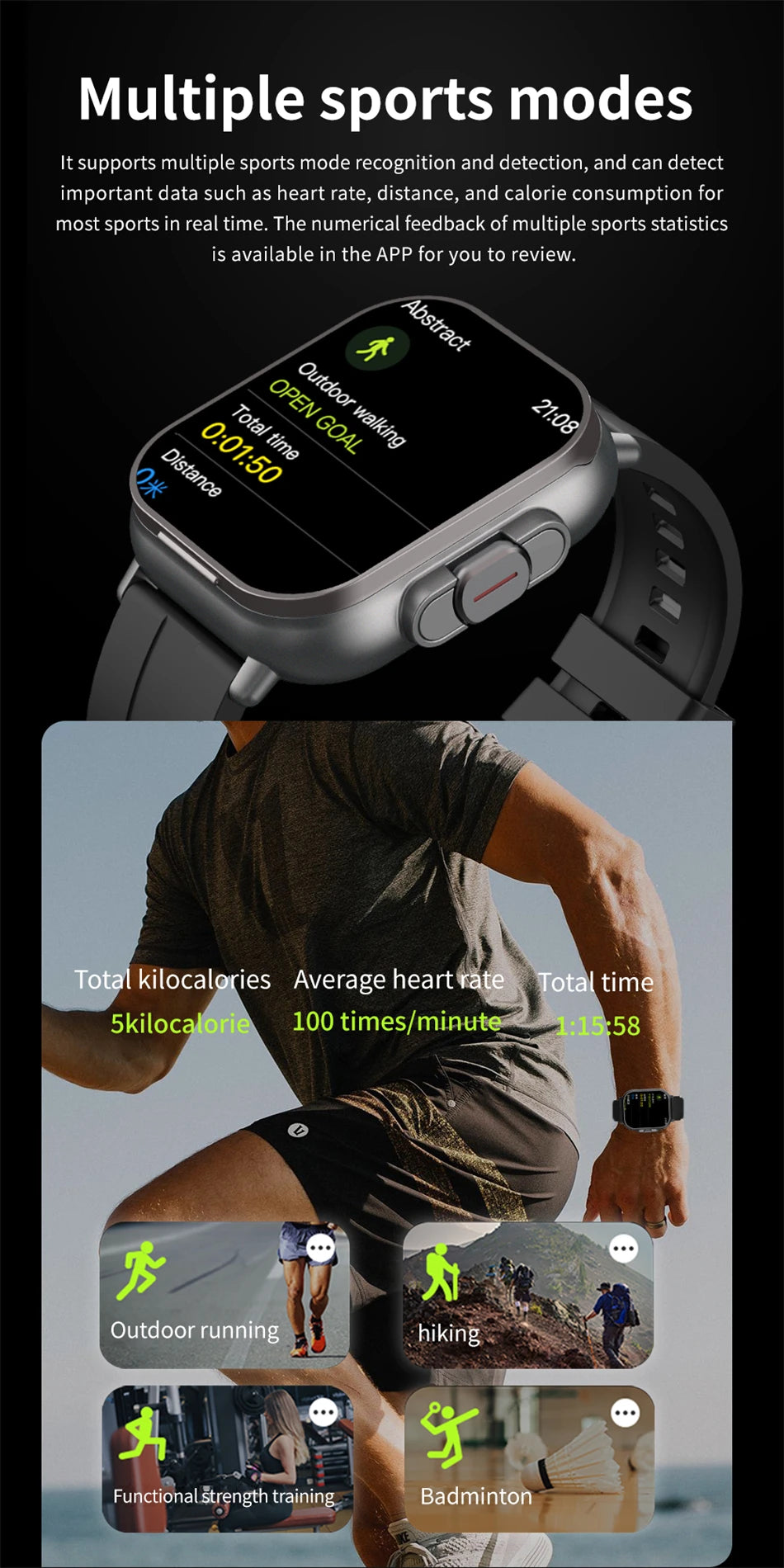 2024 Smart Watch 2 in 1 With Earphone Smartwatch Bluetooth Call Men Watch GPS Track Heart Rate Monitor Play Music SmartWatch