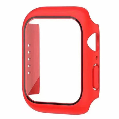 Tempered glass+Case for Apple Watch 46mm 44mm 45mm 41mm 40mm 42mm Screen Protector for iwatch series 10 9 8 7 6 SE 5 Accessories