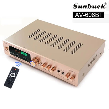 HiFi Digital Bluetooth Amplifiers Dynamic Screen Stereo Sound AMP For Home Car Meeting Karaoke Cinema 608 628 999 BT Max 4000W