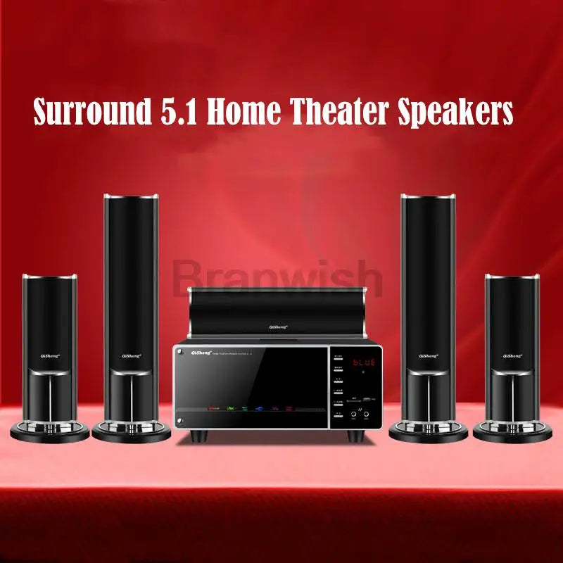 100W High-power Home Living Room TV KTV Bluetooth Speaker Surround Sound Subwoofer Speaker 5.1 Home Theater System Audio Set