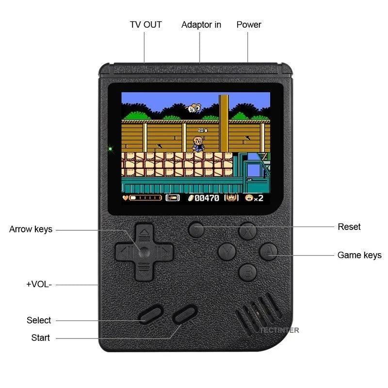 Portable Retro Mini Video Game Console 8-Bit Handheld Game Player Built-in 500 games AV Out Game Console Gameboy videojuego