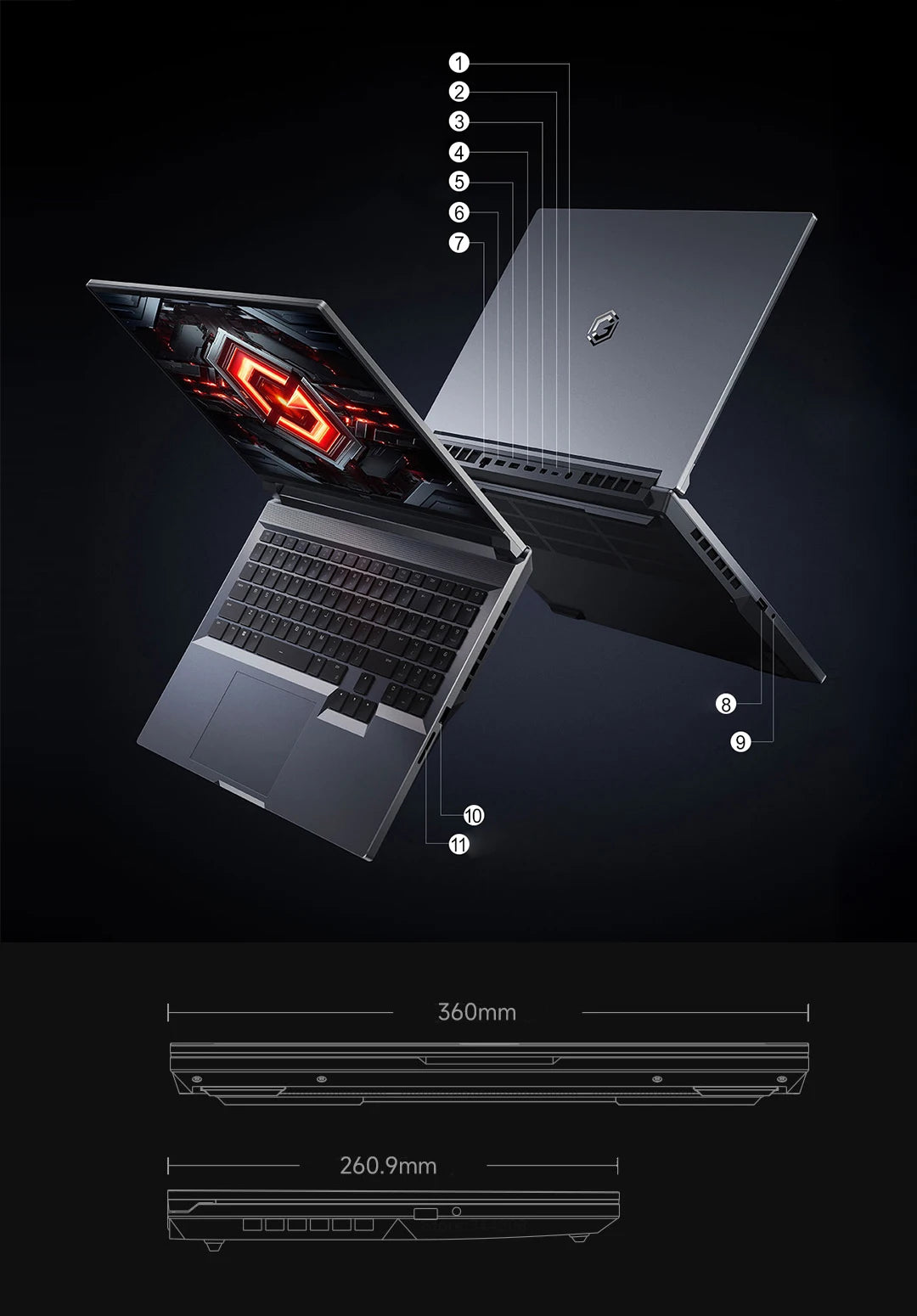 XIAOMI Redmi G Pro Gaming Laptop 2024 Intel Core i9-14900HX NVIDIA Geforce RTX 4060 16"Inch 2.5K 240Hz RAM 16GB SSD 1TB Gamer PC