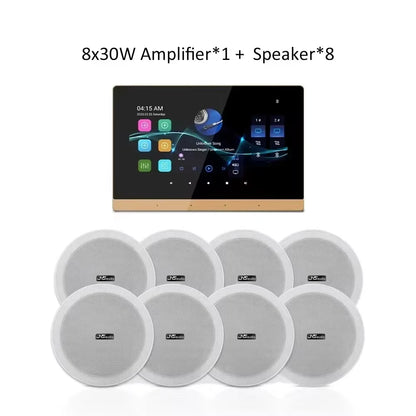 Smart Audio System Home Theater Sound Amplifier Wall Android WiFi Bluetooth Amp with 6 inch Stereo Ceiling Speaker Diy Kit Hotel