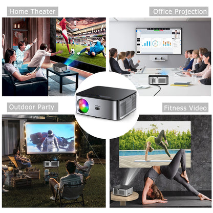 HORLAT 26000Lumenes Android 4K Projector 8K Decode Video Audio Home Theater AutoFocus Keystone 5G WiFi Portable Proyector Beamer