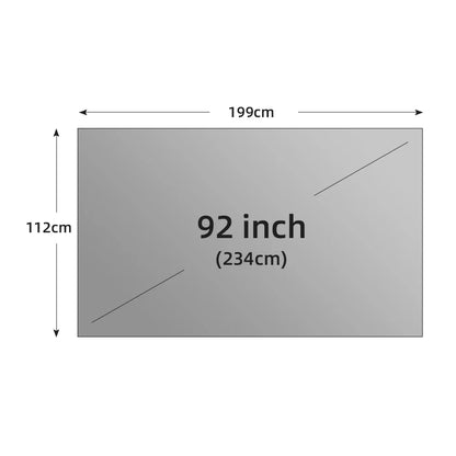 MIXITO Projector Screen Simple 16:9 Anti-Light Curtain 30 72 84 92 100 106 120 130 133 Inches Home Outdoor Office Portable 3d HD