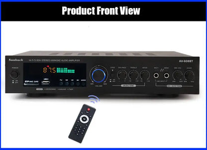 HiFi Digital Bluetooth Amplifiers Dynamic Screen Stereo Sound AMP For Home Car Meeting Karaoke Cinema 608 628 999 BT Max 4000W