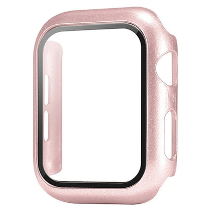 Tempered glass+Case for Apple Watch 46mm 44mm 45mm 41mm 40mm 42mm Screen Protector for iwatch series 10 9 8 7 6 SE 5 Accessories