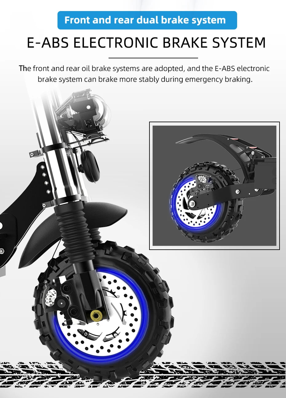 $1269/pc, 6000W Dual Motors Electric Scooter Adults up to 85 km/h 11" Off Road Tire with Seat Oil Hydraulic Suspension tax free