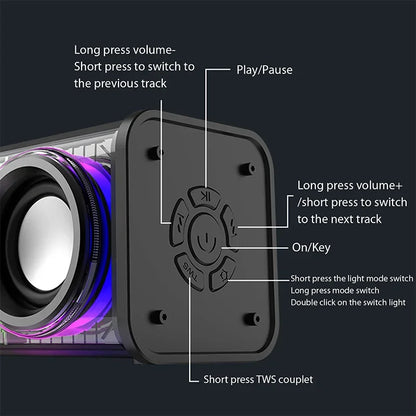 Salange Sound Bar Bluetooth USB Wired Speakers Bar Stereo Speaker For Projector PC Laptop Phone Computer 3.5mm Aux Speaker