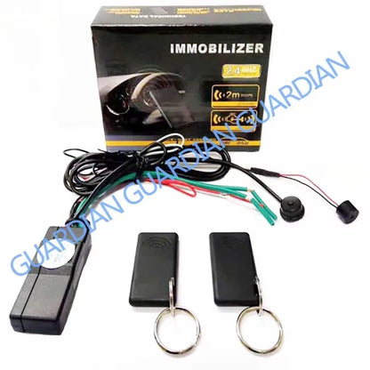 2.4GHz RFID Immobilizer Wireless Engine Automatic Lock Car Alarm System Anti-Hijacking Circuit Cut Off Device Smart Key