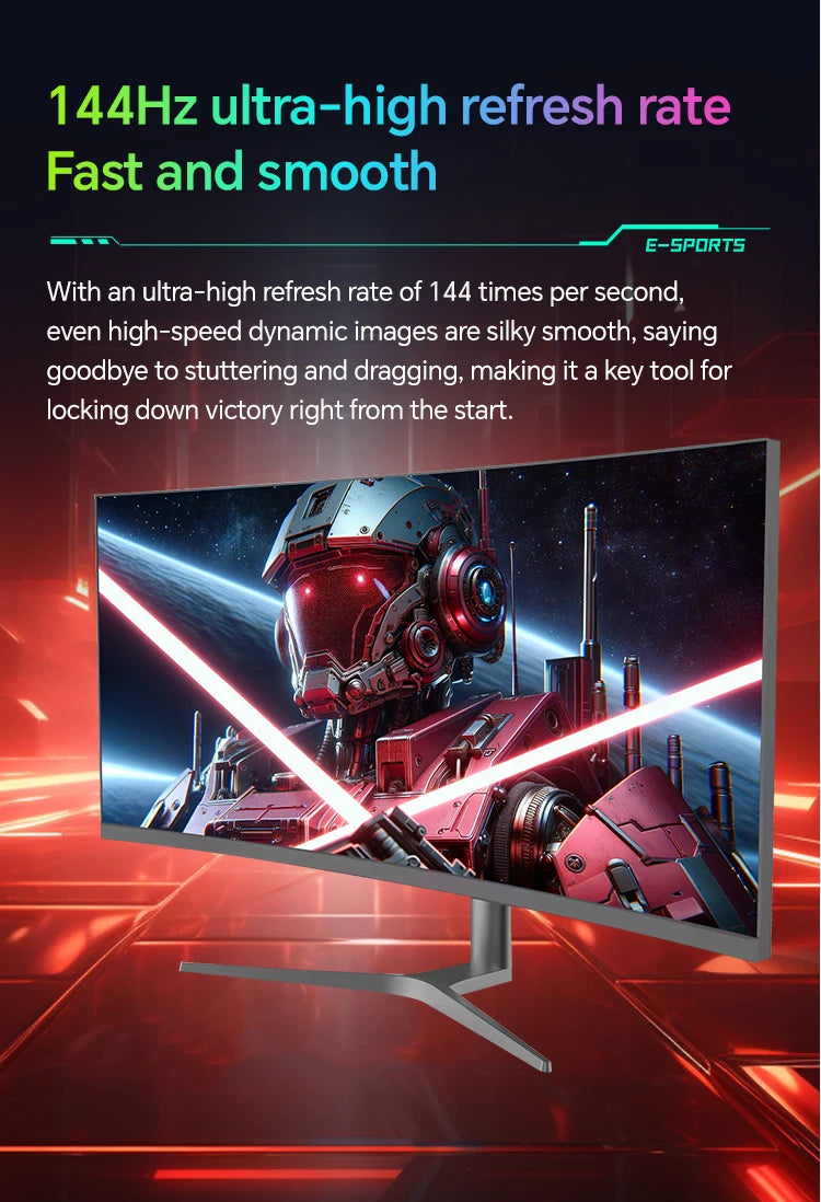 Anmite 38" 4K Nano-IPS screen 144Hz curved widescreen monitor, gaming display for big game enthusiasts