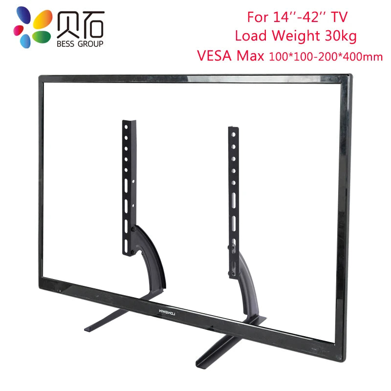 BEISHI Universal Table Top TV Stand Pedestal For 14-42 Inch LCD/LED/Plasma TVs, TV Stand Legs For Screen Monitor Bracket