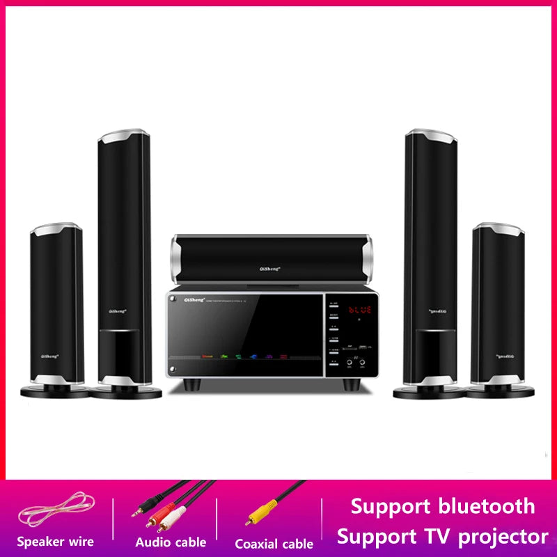 100W High-power Home Living Room TV KTV Bluetooth Speaker Surround Sound Subwoofer Speaker 5.1 Home Theater System Audio Set