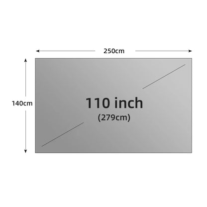 MIXITO Projector Screen Simple 16:9 Anti-Light Curtain 30 72 84 92 100 106 120 130 133 Inches Home Outdoor Office Portable 3d HD