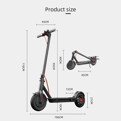 HX Adult Electric Scooter 350W 15AH 36V Electric Kick E Scooters Foldable 8.5 inch Smart APP Escooter Dual shock absorbers