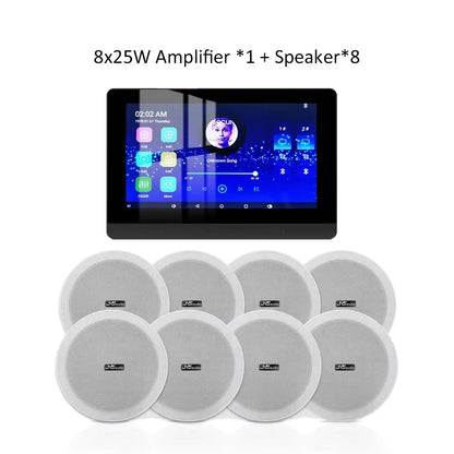 Smart Audio System Home Theater Sound Amplifier Wall Android WiFi Bluetooth Amp with 6 inch Stereo Ceiling Speaker Diy Kit Hotel