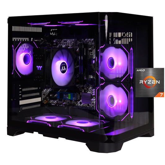 YEAH MAGIC Gaming Desktop AMD Ryzen 5 5500GT 3.9GHz 16GB(8G*2) DDR4 3200 1T NVME SSD ARGB 7 Fans Win 11 Home Gamer Desktop WIFI6