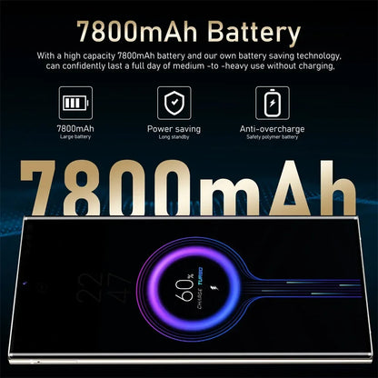 Global Version S24 Ultra 5G Original Smartphone 7.3 Inch HD Screen Snapdragon 8th Gen Android 14 8000mAh Face Unlock Phone