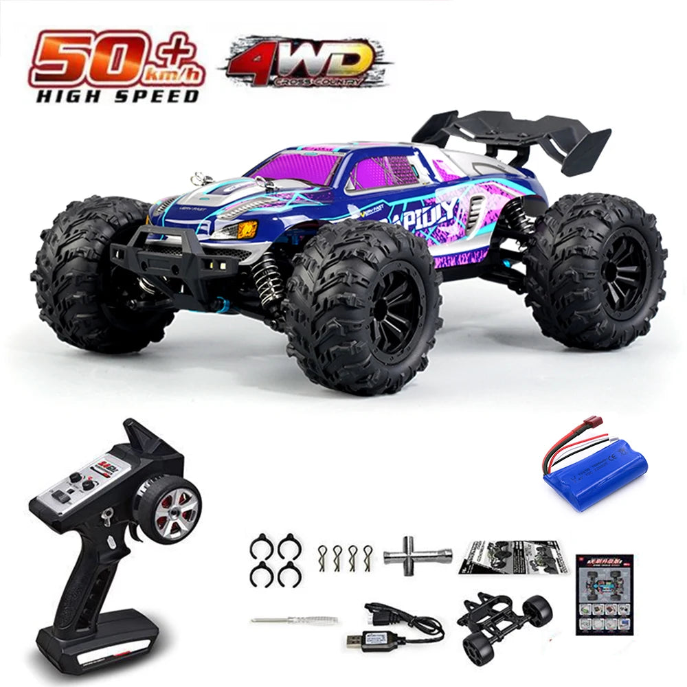 Rc Car Off Road 4x4 High Speed 70KM/H Remote Control Car with LED Headlight Brushless 4WD 1/16 Monster Truck Toys for Boys Gift