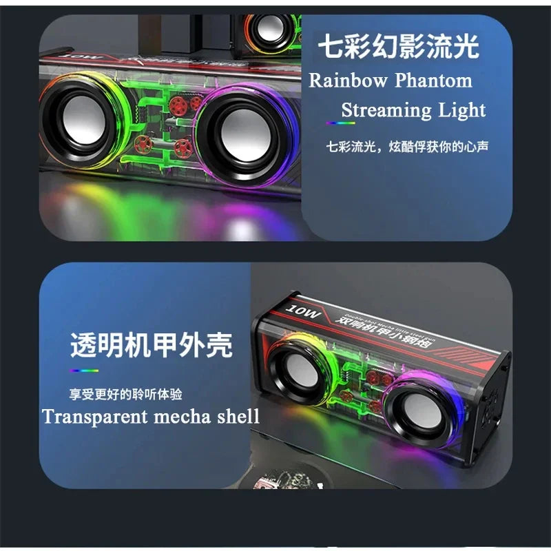 Salange Sound Bar Bluetooth USB Wired Speakers Bar Stereo Speaker For Projector PC Laptop Phone Computer 3.5mm Aux Speaker