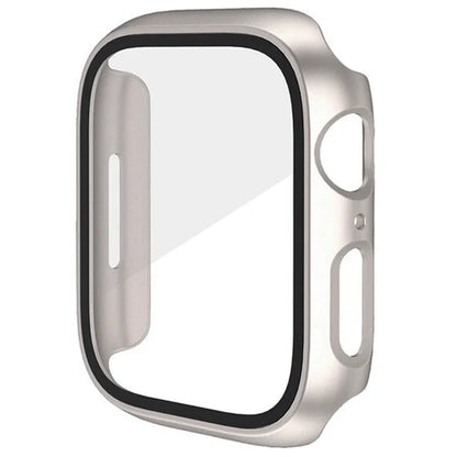 Tempered glass+Case for Apple Watch 46mm 44mm 45mm 41mm 40mm 42mm Screen Protector for iwatch series 10 9 8 7 6 SE 5 Accessories