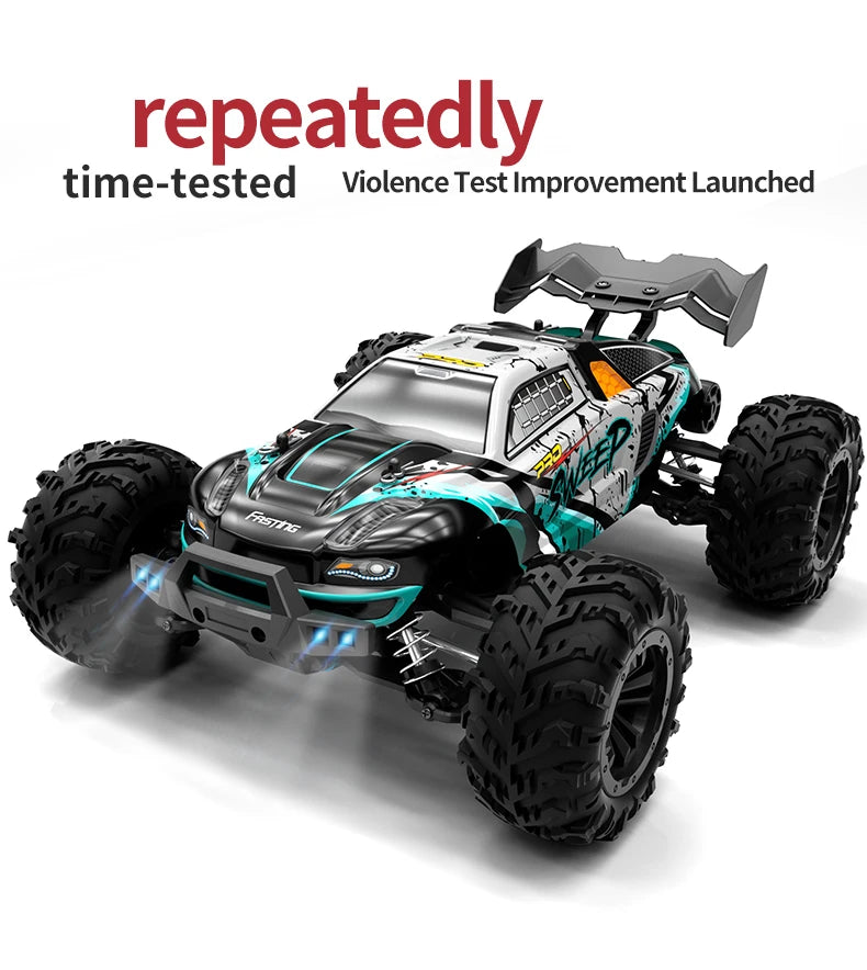 Rc Car Off Road 4x4 High Speed 70KM/H Remote Control Car with LED Headlight Brushless 4WD 1/16 Monster Truck Toys for Boys Gift