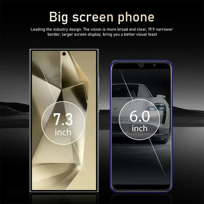 Global Version S24 Ultra 5G Original Smartphone 7.3 Inch HD Screen Snapdragon 8th Gen Android 14 8000mAh Face Unlock Phone