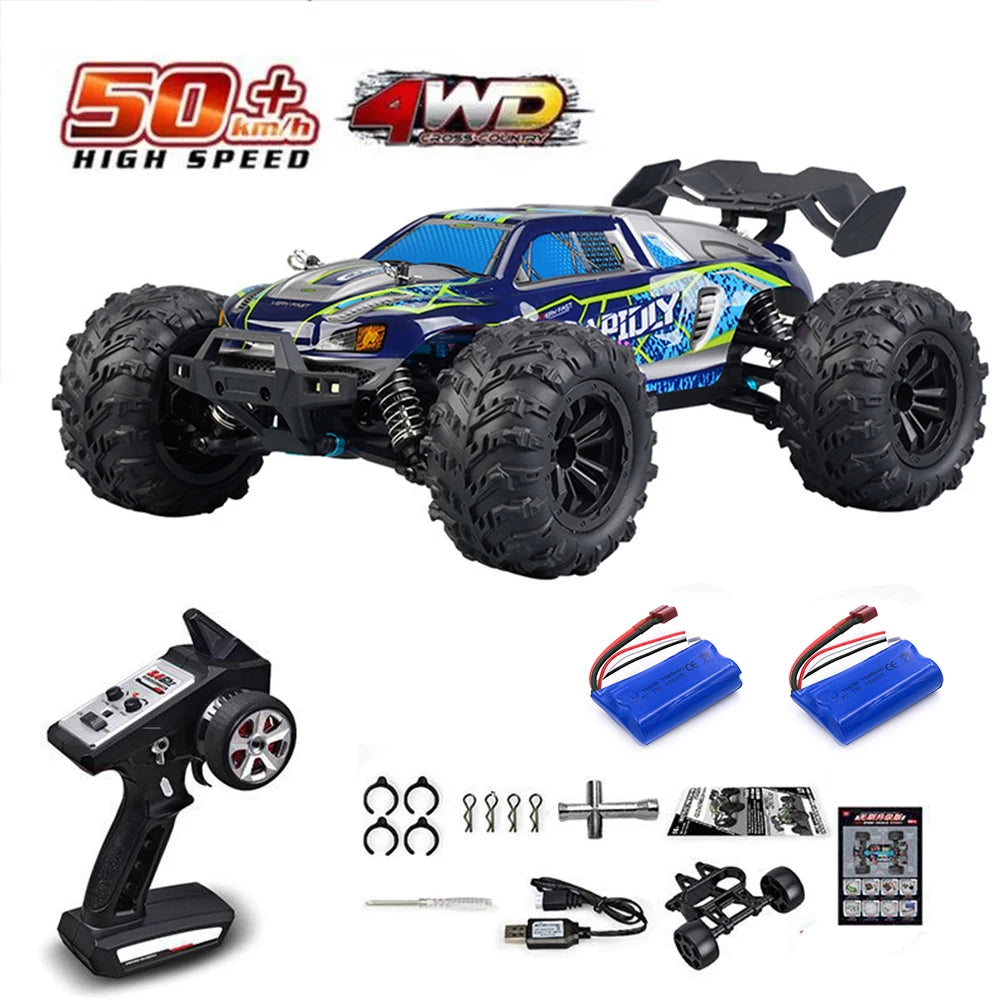 Rc Car Off Road 4x4 High Speed 70KM/H Remote Control Car with LED Headlight Brushless 4WD 1/16 Monster Truck Toys for Boys Gift