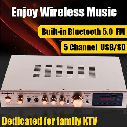 HiFi Digital Bluetooth Amplifiers Dynamic Screen Stereo Sound AMP For Home Car Meeting Karaoke Cinema 608 628 999 BT Max 4000W
