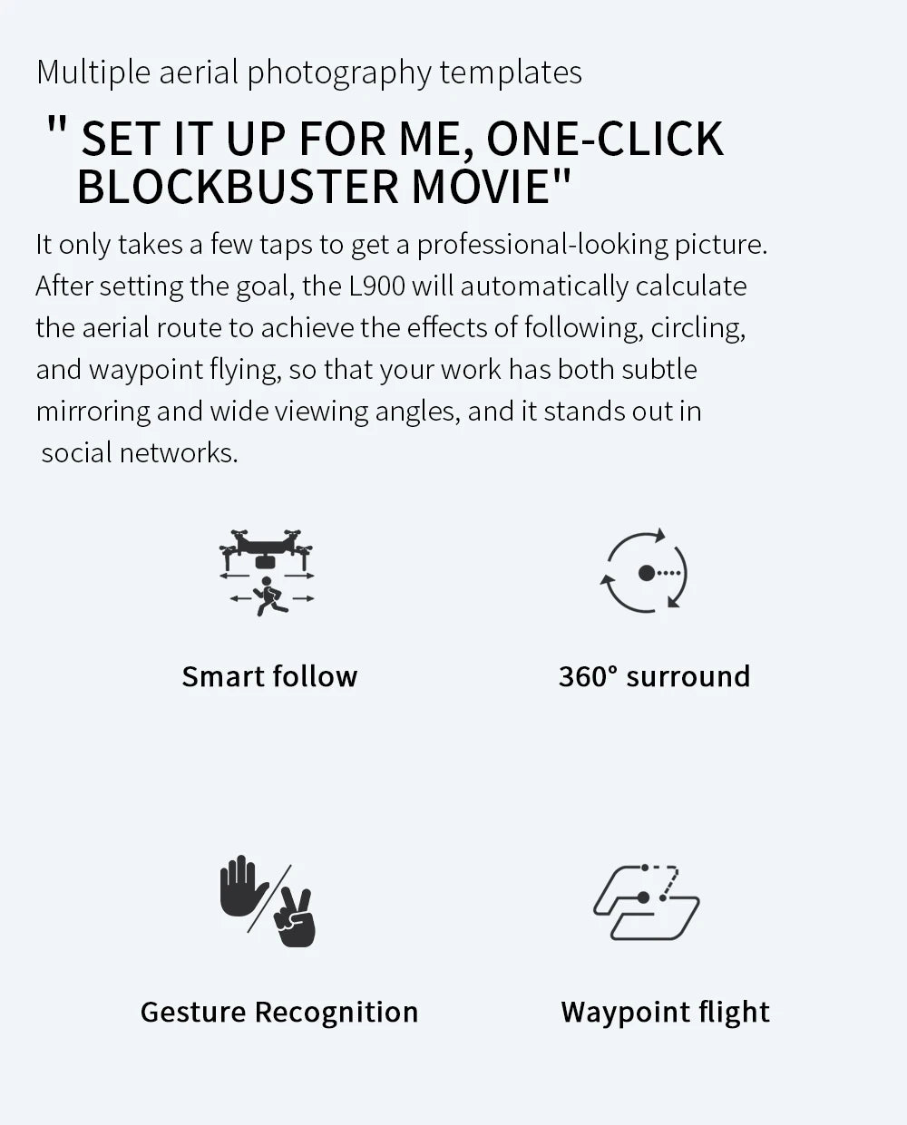 LYZRC L900 PRO GPS Drone 4K Professional HD Dual Camera 5G WIFI Brushless Motor FPV Quadcopter Foldable Aerial Photography Drone