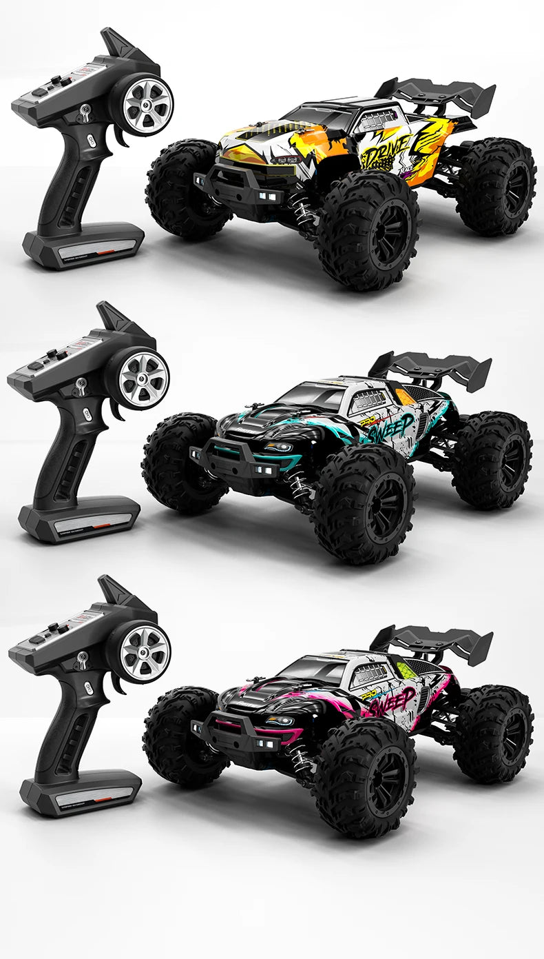 Rc Car Off Road 4x4 High Speed 70KM/H Remote Control Car with LED Headlight Brushless 4WD 1/16 Monster Truck Toys for Boys Gift